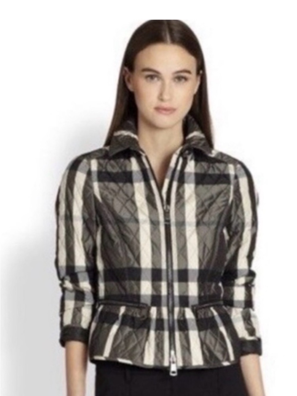 BURBERRY PEPLUM QUILTED JACKET !! - Picture 3 of 8